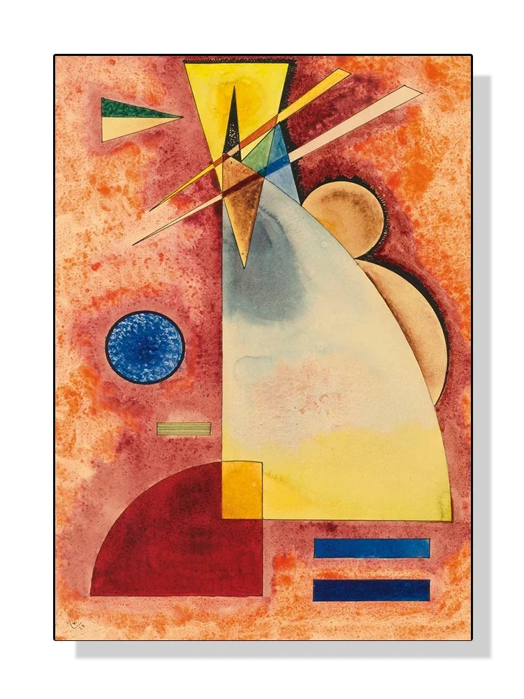 Kandinsky Geometric Abstract Canvas Wall Art | Modern Decor Canvas Art Print Peaceful Pleasures Health and Wellness 11 40x60cm Unframed