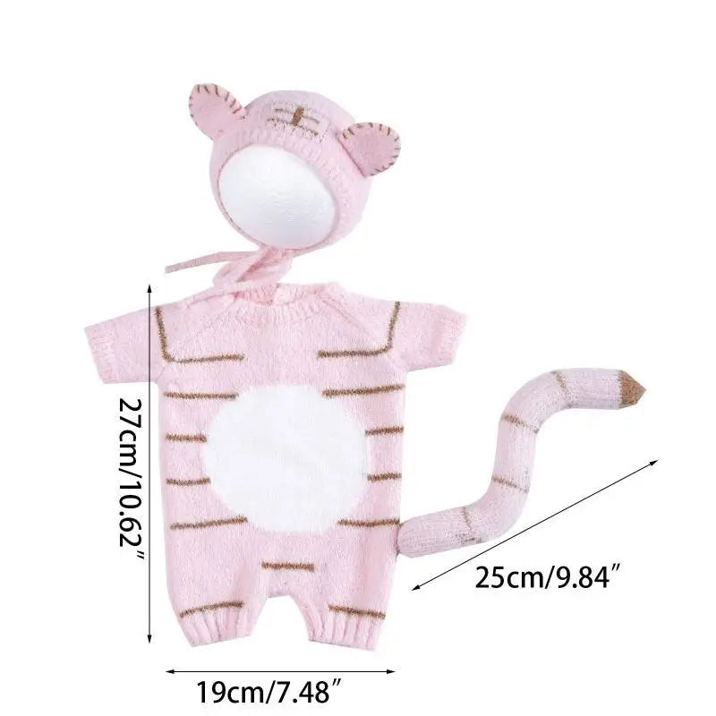 Crochet Newborn Photography Props Baby Costume Photoshoot Outfit