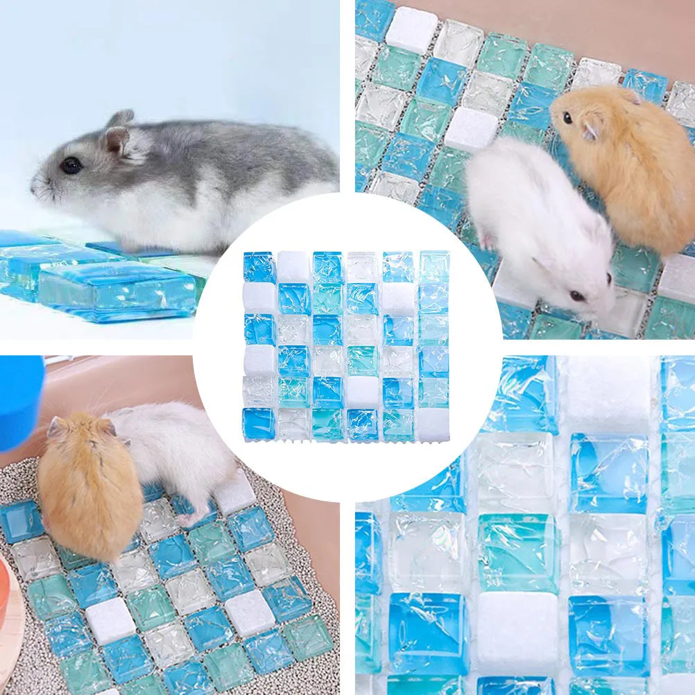 Premium Spar Cooling Board for Hamsters Bunnies Small Pets Summer Cool Sleeping Mat Pet Cage Cooling Pad Comfortable Peaceful Pleasures Health and Wellness