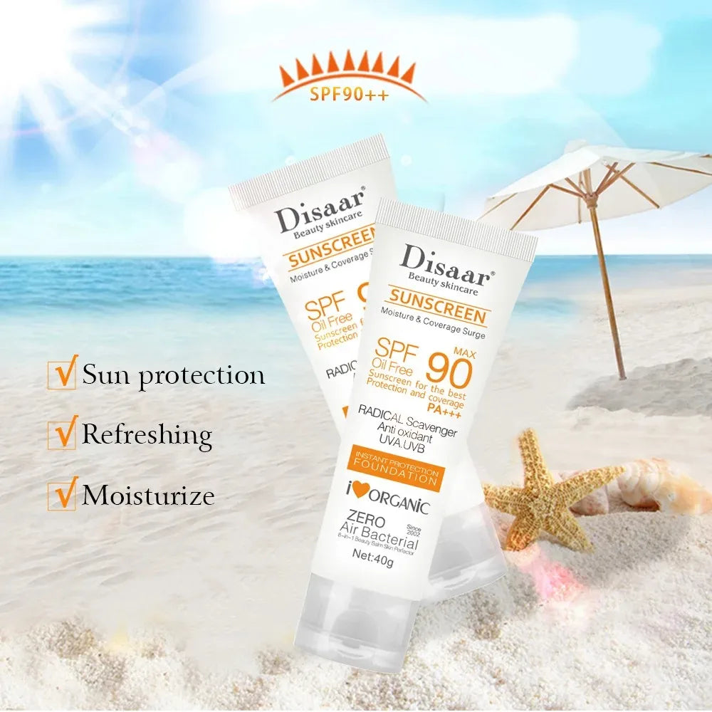 Facial Body Sunscreen Waterproof SPF 90+UV Sun Cream Sunblock Skin Protective Cream Anti Sun Facial Seaside Protection Cream Peaceful Pleasures Health and Wellness