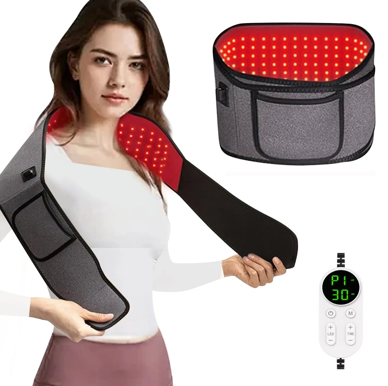 VamsLuna Red Light Therapy Belt – Infrared LED Back Pain Relief