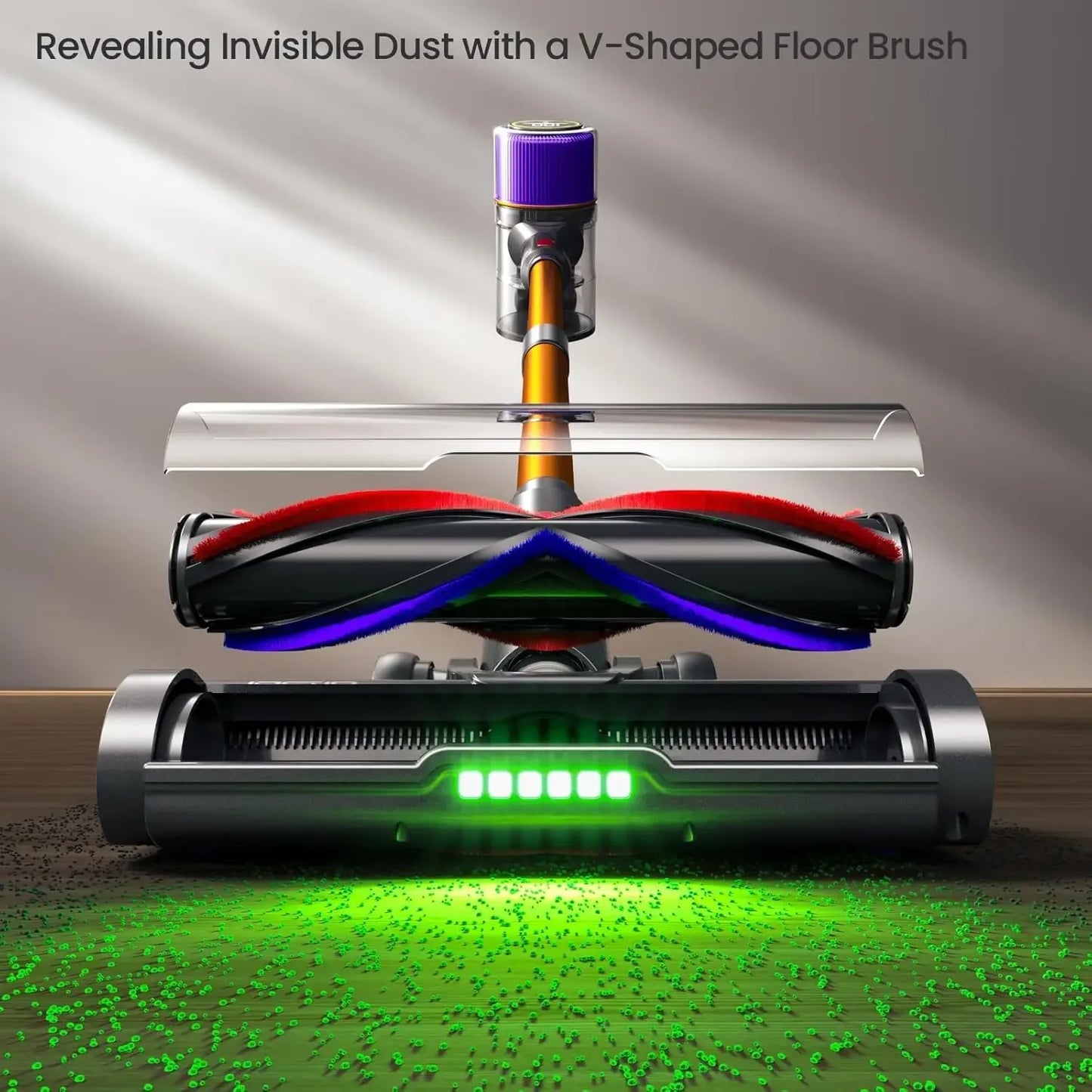 Powerful Cordless Vacuum Cleaner with 70 Min Runtime, Touchscreen & Anti-Tangle Brush for Home Floors and Pet Hair Peaceful Pleasures Health and Wellness