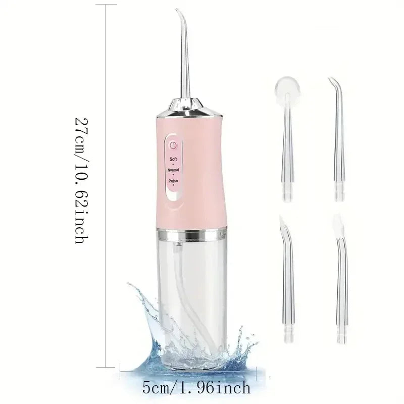Portable Electric Water Flosser – 3 Modes, USB Rechargeable