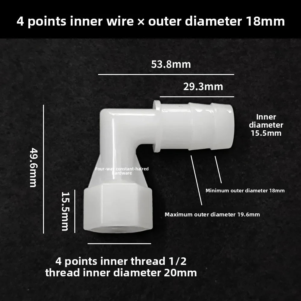 PP Elbow Hose Connectors 4–20mm | Aquarium & Garden Fittings
