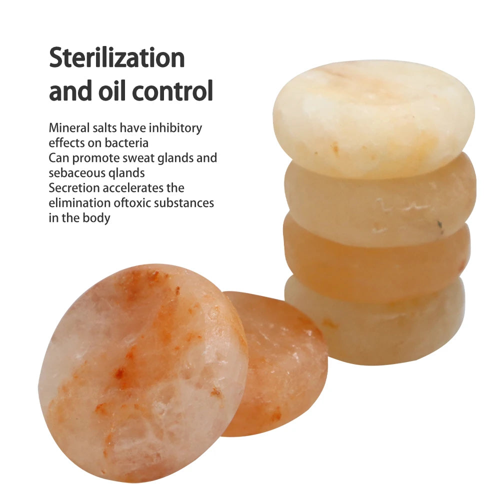 Himalayan Pink Salt Massage Stones Set of 6 | Hand-Carved