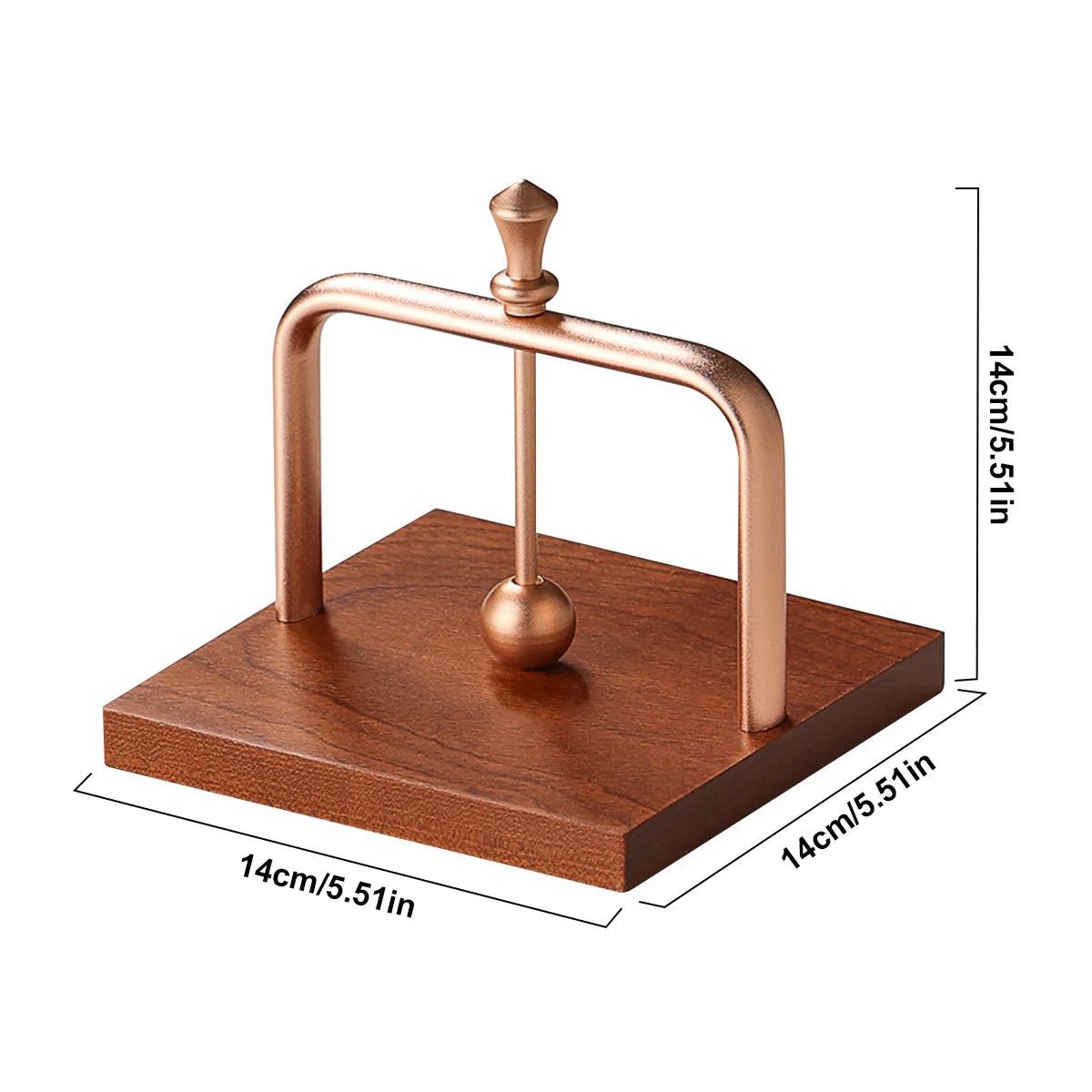 Leeseph Modern Napkin Holder with Wooden Base, Elegant Design for Dining Table, Sturdy and Decorative Holder for Paper Napkins Peaceful Pleasures Health and Wellness H