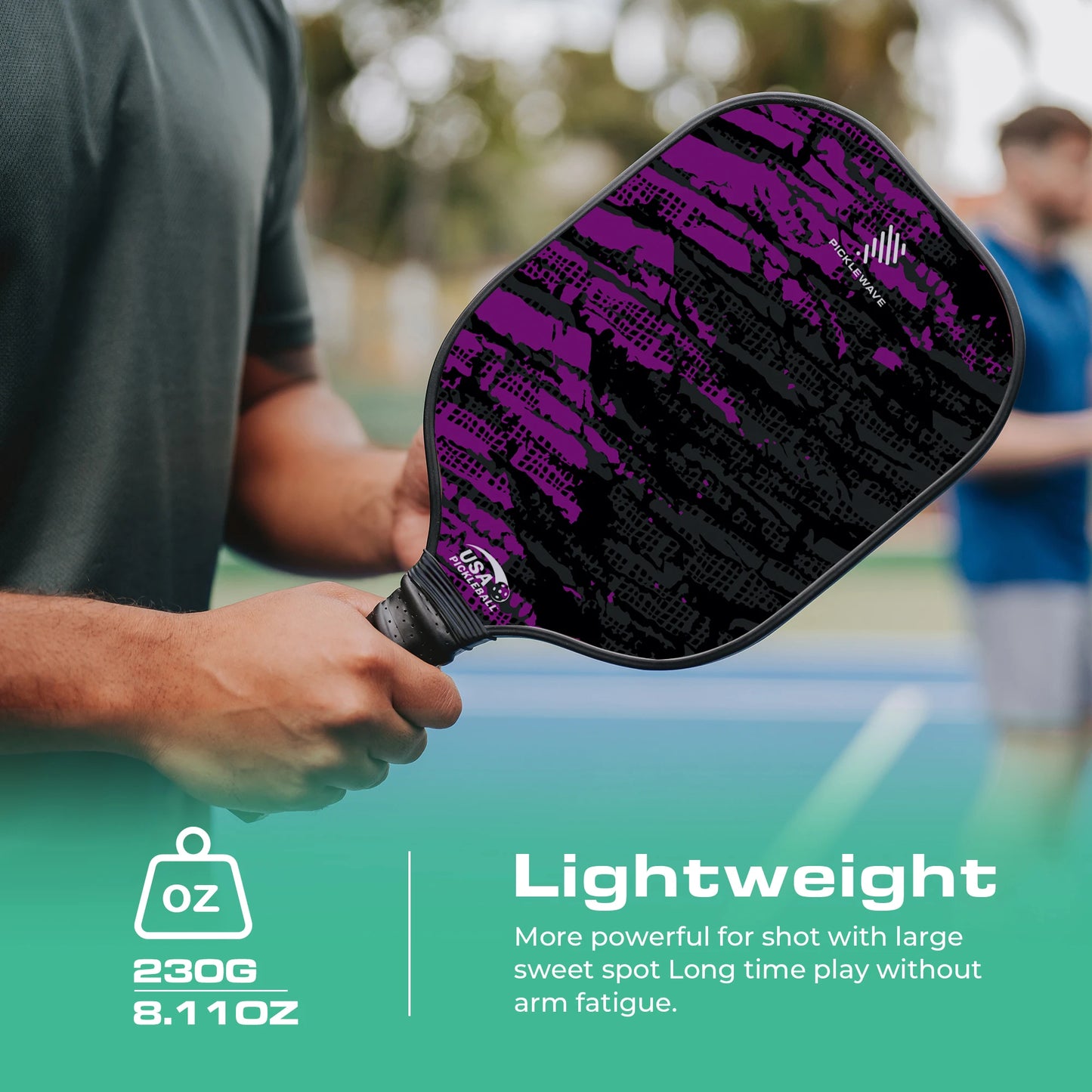 USAPA Pickleball Paddle | Fiberglass, Edgeless, High Grit & Spin