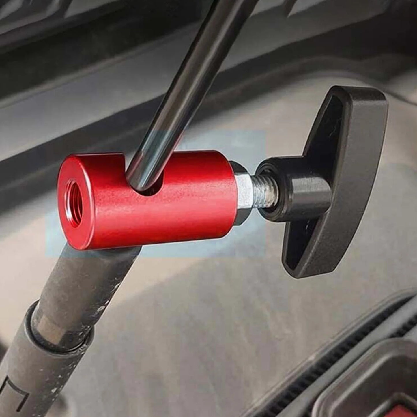 1Pcs/lot New Style Car Hood Lift Bar Anti-clamping Device Durable Aluminium Alloy Support Rod Clamp Securely Holds Weak Lift Peaceful Pleasures Health and Wellness