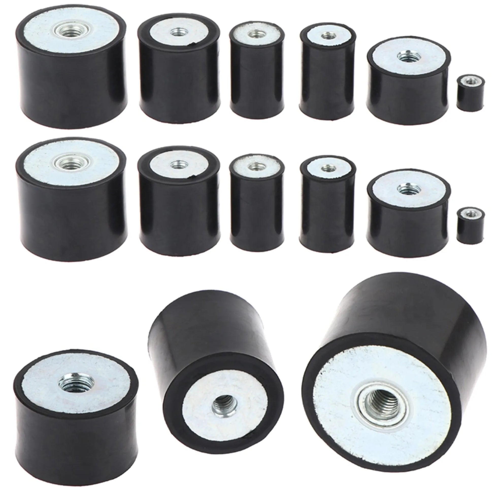 M4-M8 Female Thread Rubber Shock Absorber Anti Vibration Pad Damper-Metal Silentblock Type DD Rubber Mount Flat Base Block Peaceful Pleasures Health and Wellness