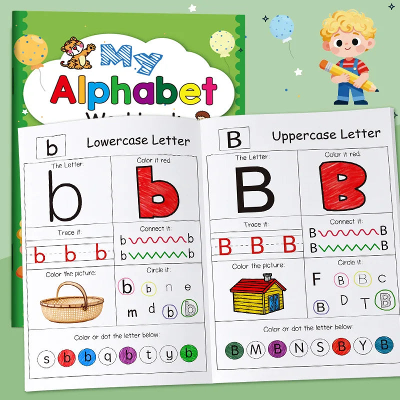 Letters A-z Alphabet Phonics Practice Workbook Preschool Learning