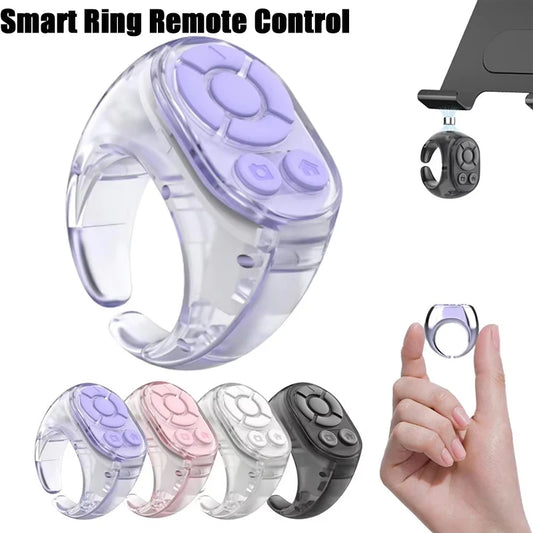 Bluetooth Ring Remote – Page Turner, Camera Shutter & Media