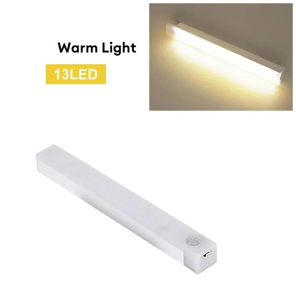 Led Light Motion Sensor Kitchen Corridor Home Decoration Decorate Portable Rechargeable Wireless Night PIR Charging USB Lights Peaceful Pleasures Health and Wellness Warm light Light yellow