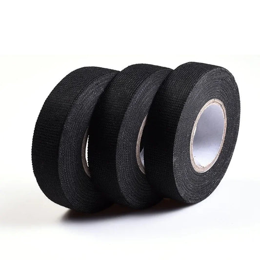 Flame Retardant Wiring Harness Tape 105°C Heat-Resistant 15m Wiring Harness Tape Peaceful Pleasures Health and Wellness Black 15mm 30M- (2 roll)