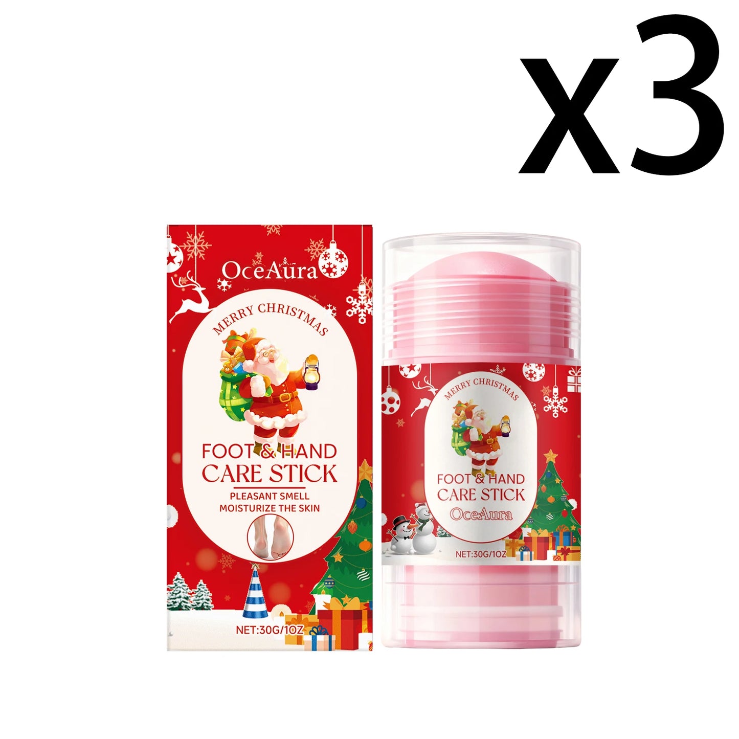 OceAura Christmas Hand & Foot Moisturizing Care Stick 30g