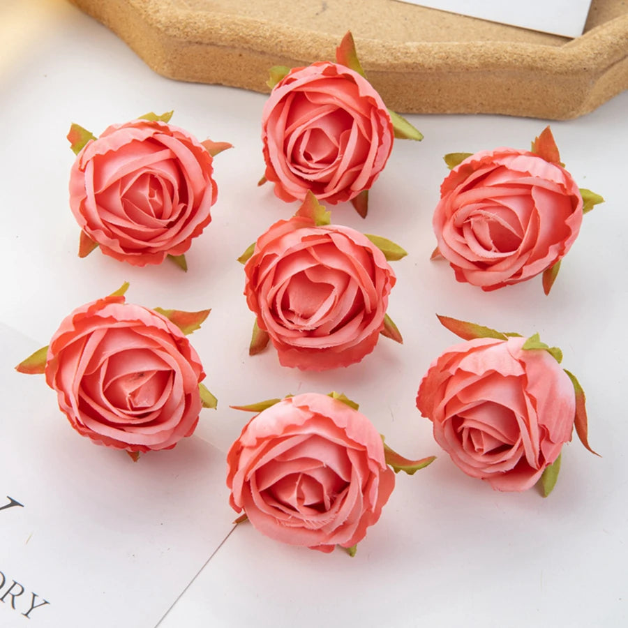 Artificial Silk Rose Heads 10/20 Pcs | Wedding & Home Decor