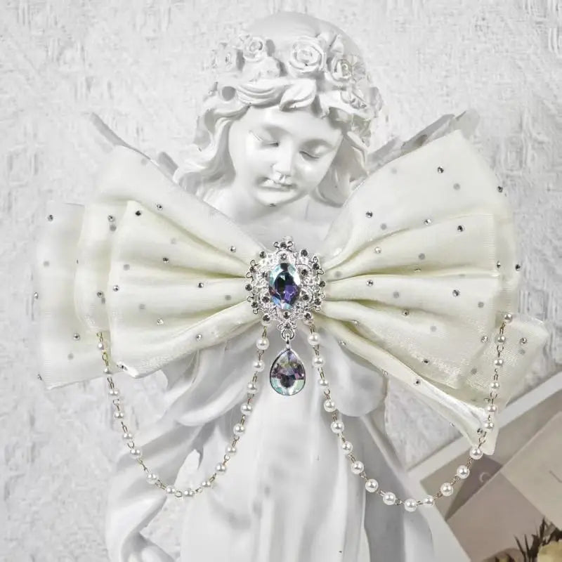 Rhinestone Bow Hair Clip for Girls – Princess Party Accessory