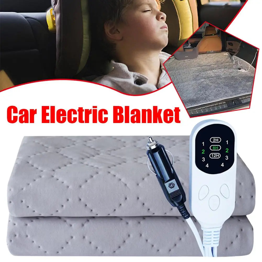 12V Electric Heated Car Blanket for Camping, Trucks & Off-Road