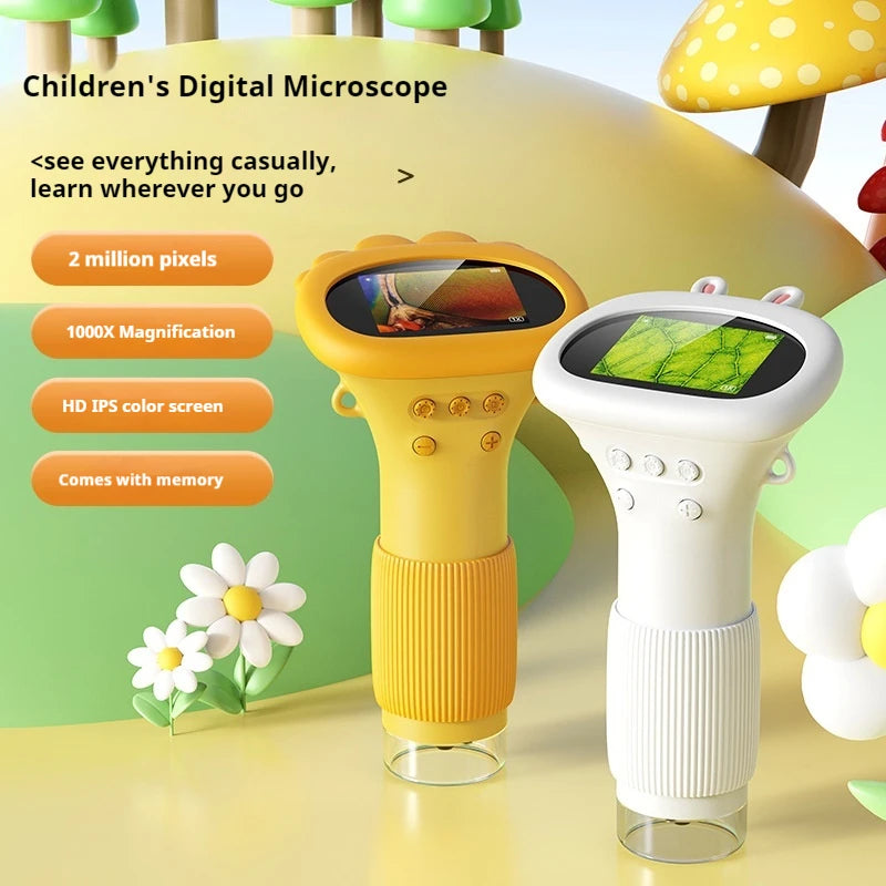 Children's Portable Optical Microscope Magnifying Glass Handheld Mini Student Experimental Science Handheld Microscope Peaceful Pleasures Health and Wellness