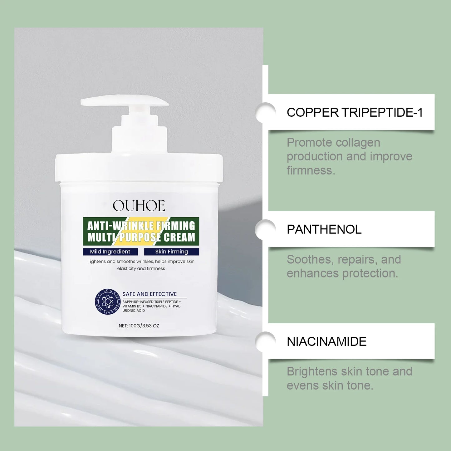 OUHOE Firming Anti-Wrinkle Face & Body Cream 100g | Deep Hydration