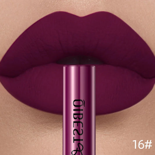 QIBEST Matte Liquid Lipstick – Long-Lasting Velvet Lip Gloss Matte Liquid Lipstick Oasis Select 16