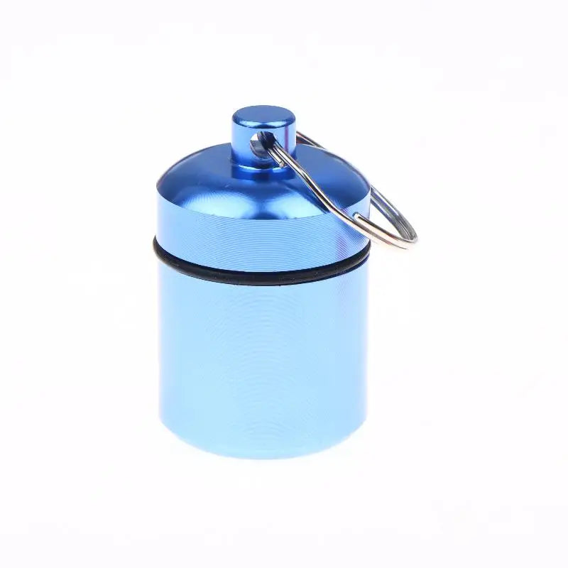 Aluminum Alloy Mini Pill Case Keychain Portable Waterproof Medicine Organizer for Hiking Travel Easy Carry Peaceful Pleasures Health and Wellness