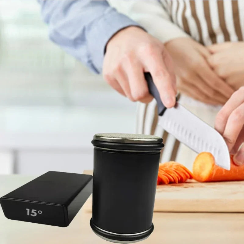 Rolling Knife Sharpener Magnetic Kitchen Professional Whetstone Sharpening System Wood Work DIY Grinder Tool 15° and 20°Angle Peaceful Pleasures Health and Wellness