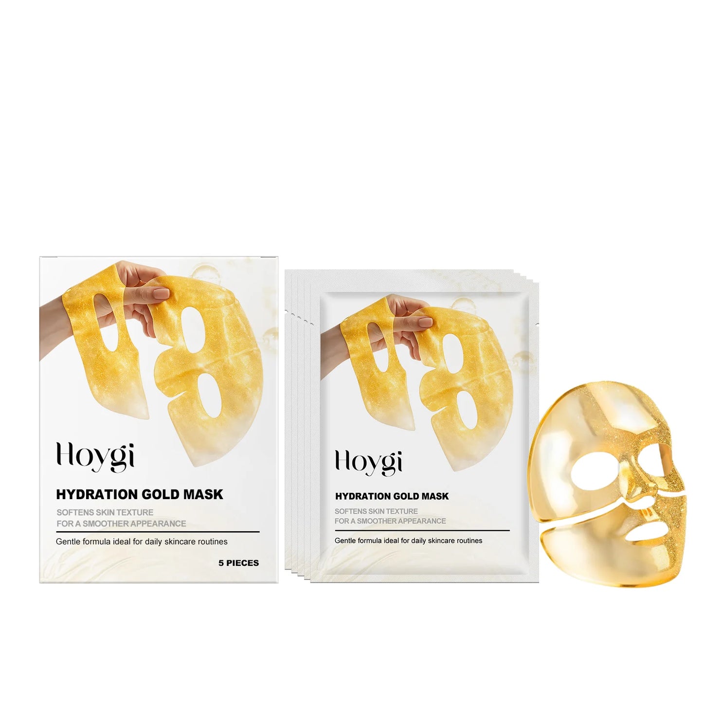 24K Gold Sheet Mask – Niacinamide & Collagen Firming, 4-Pack