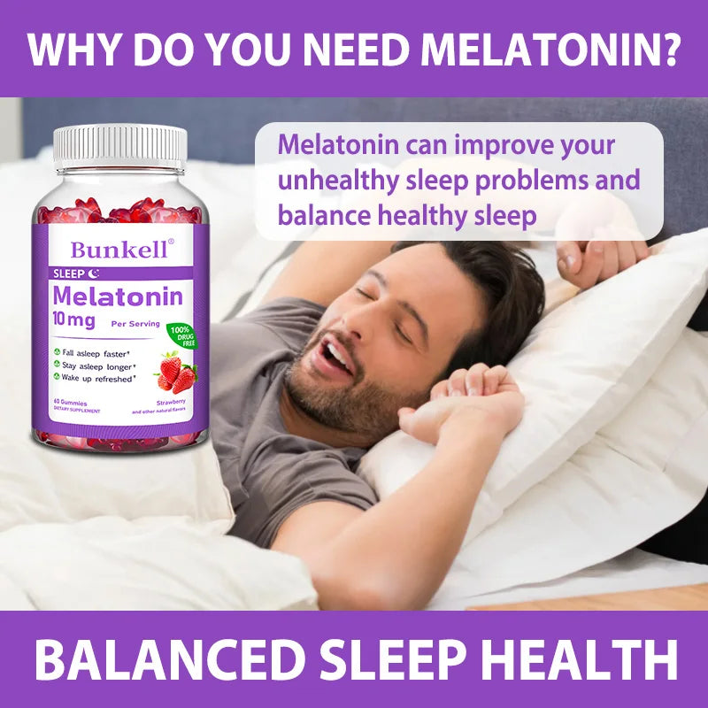 Bunkell Melatonin Gummies for Sleep Support Peaceful Pleasures Health and Wellness