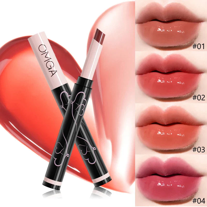 OMGA Vitality Girl Solid Lip Gloss Set – 4 Vibrant Colors