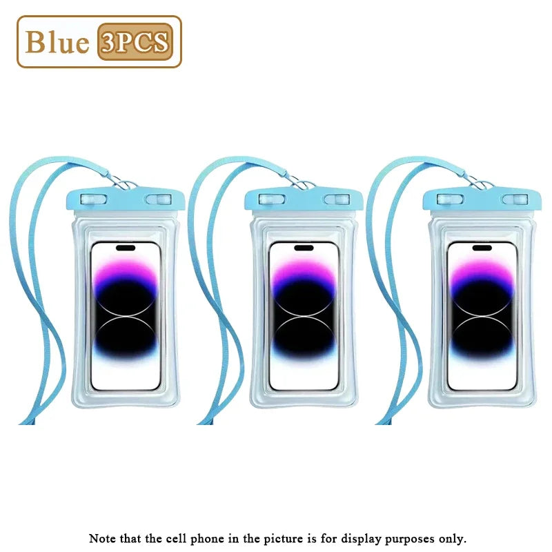 Waterproof Phone Pouch – Air Cushion Float & Touch Screen | 1–20 Pack