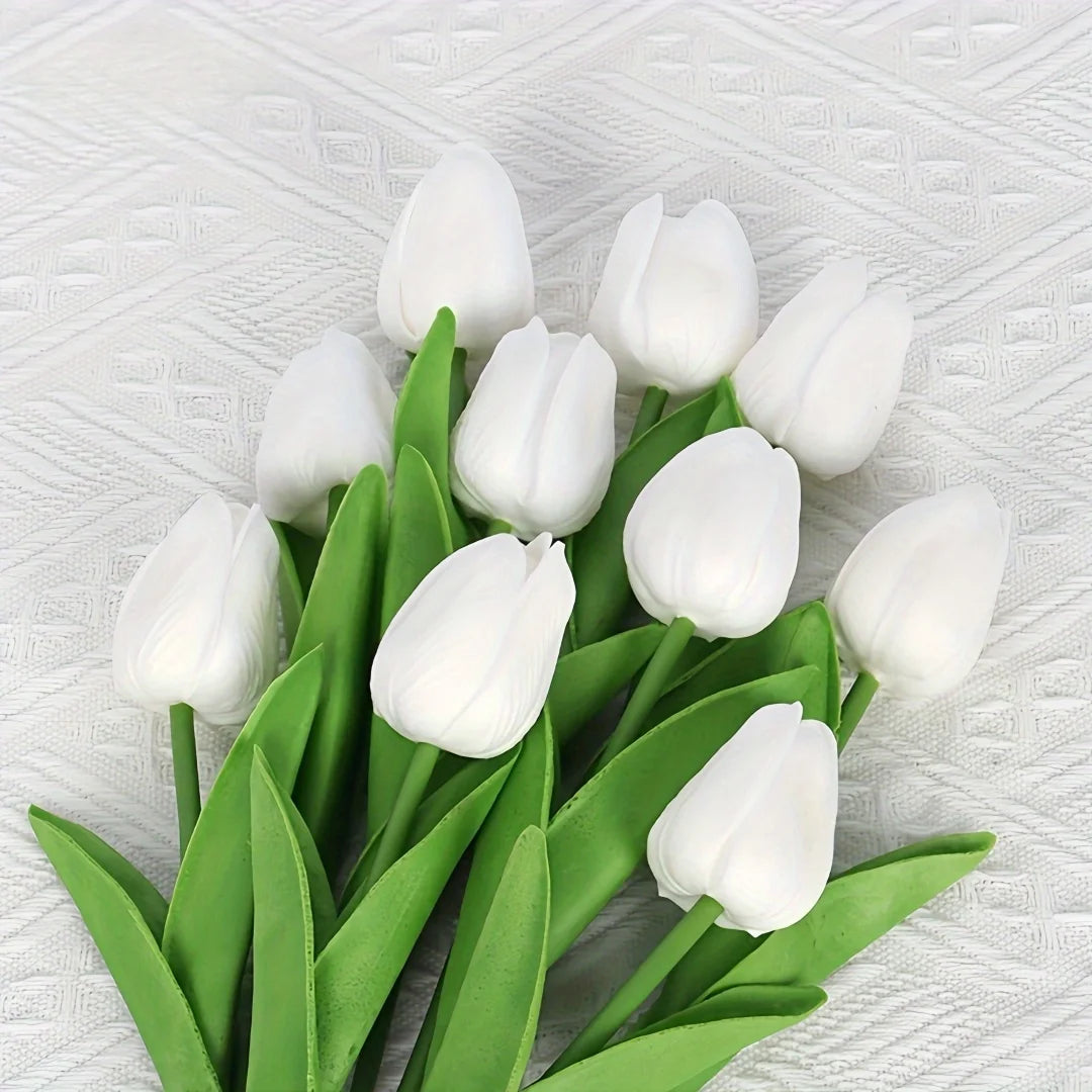 10-Pack Real Touch Artificial Tulips – Wedding & Home Décor