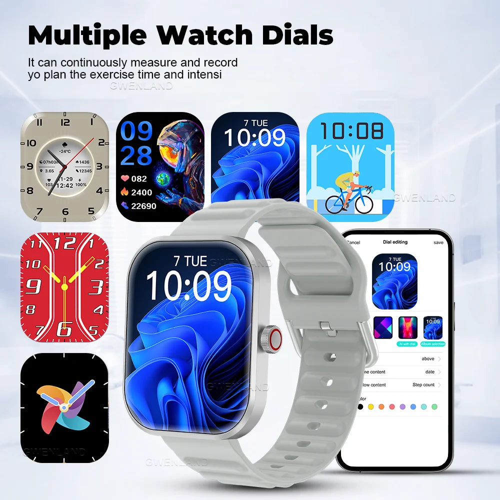 Gwenland Smart Watch 2.01" HD | Fitness & Health Tracker