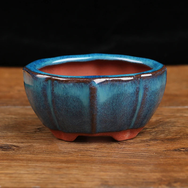 Chinese Style Bonsai Ceramic Plant Pot | Purple Sand Planter