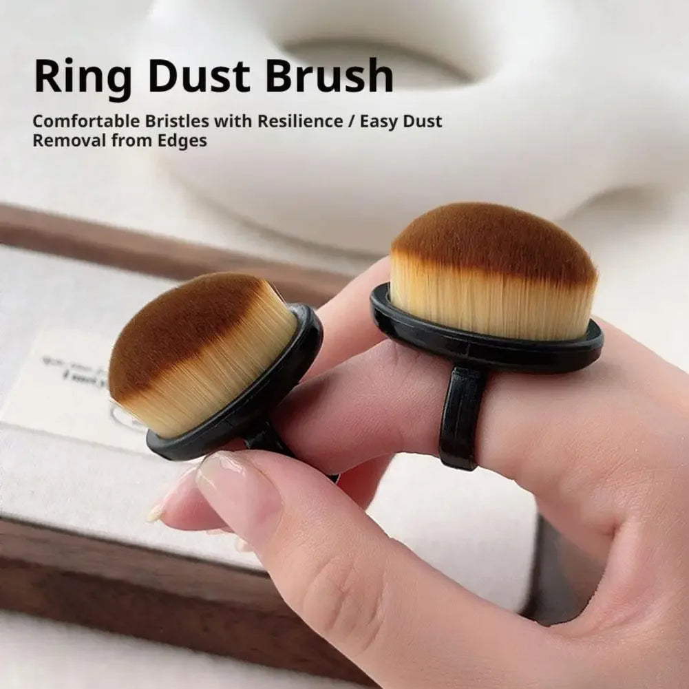 Nail Dust Cleaning Brush with Ring Handle — Manicure Tool Nail Art Tools Peaceful Pleasures Health and Wellness