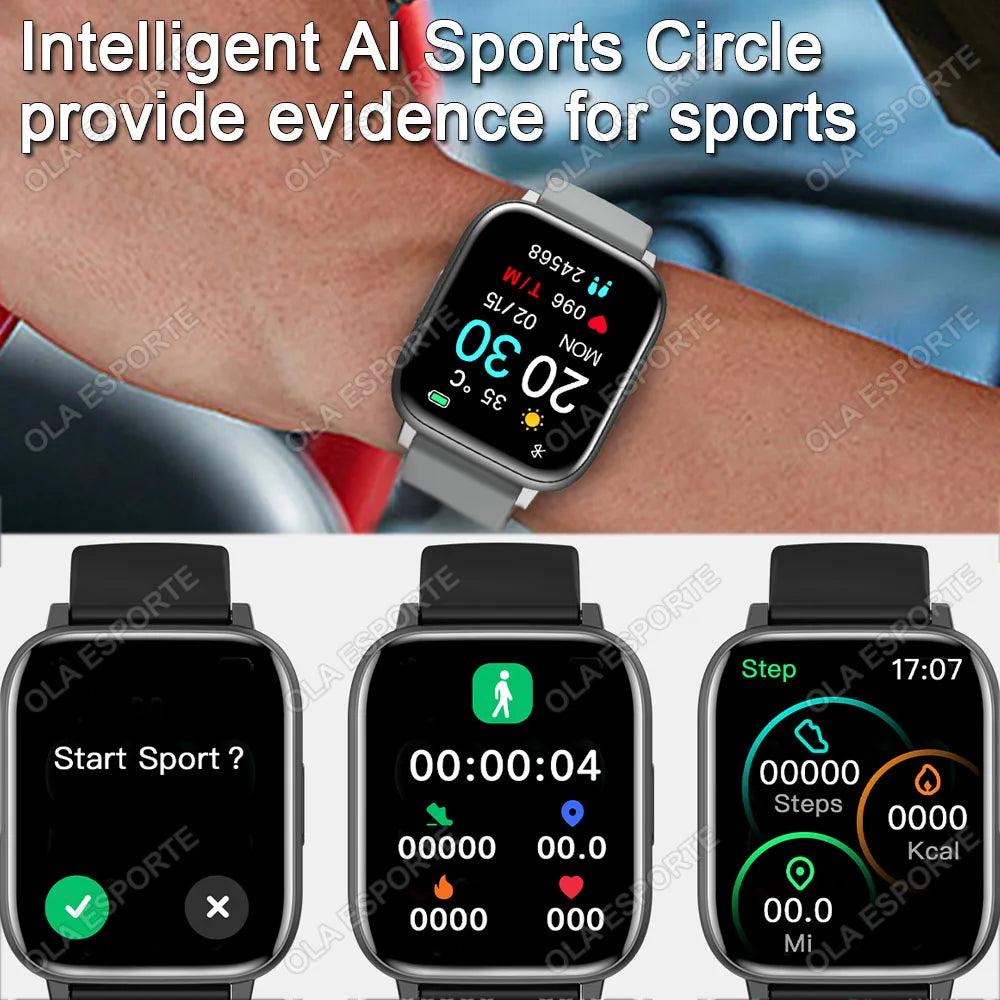 Ola Esporte 2025 Smart Watch – Bluetooth Call & Fitness Tracker