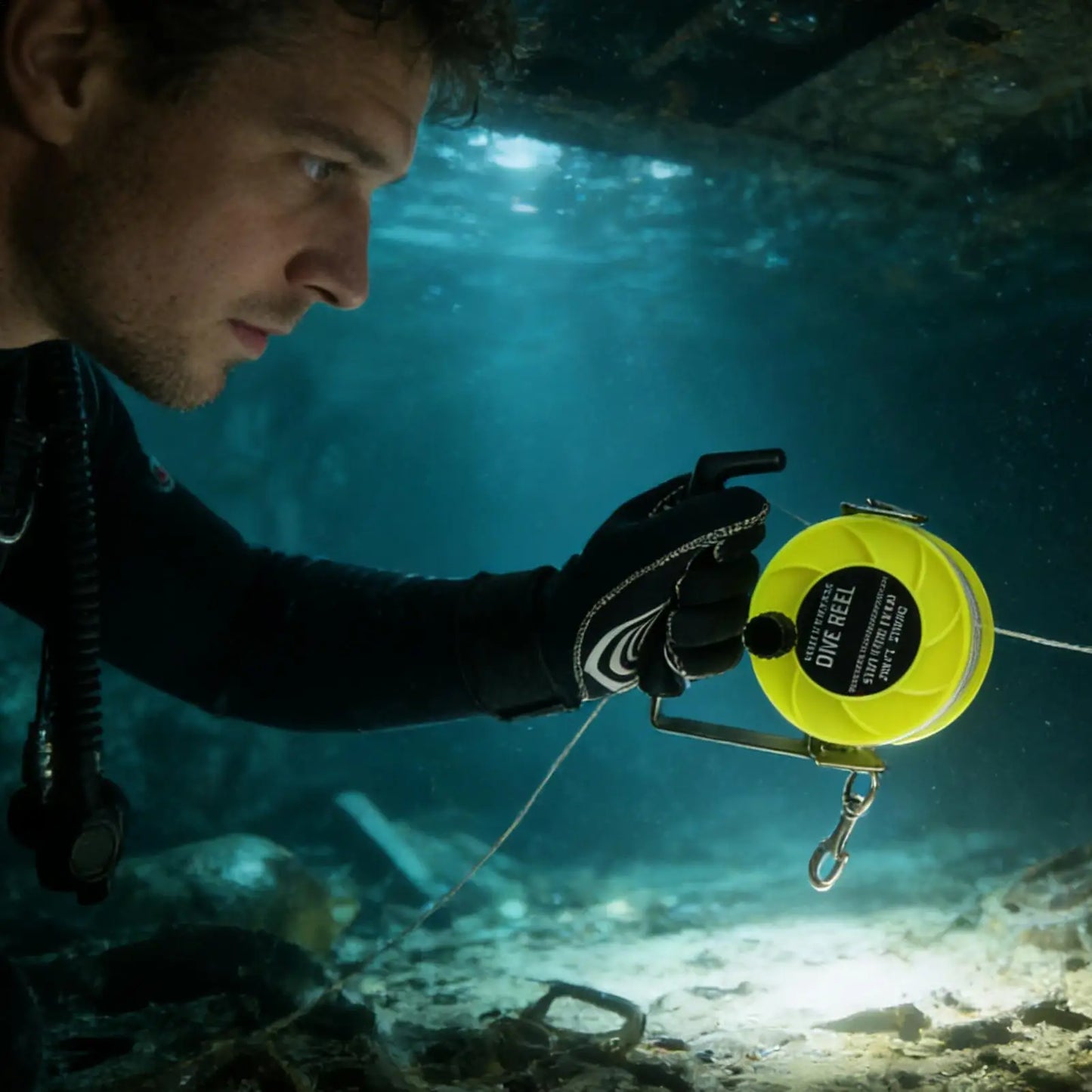 290FT Heavy-Duty Dive Reel | Nylon Rope for Diving & Spearfishing