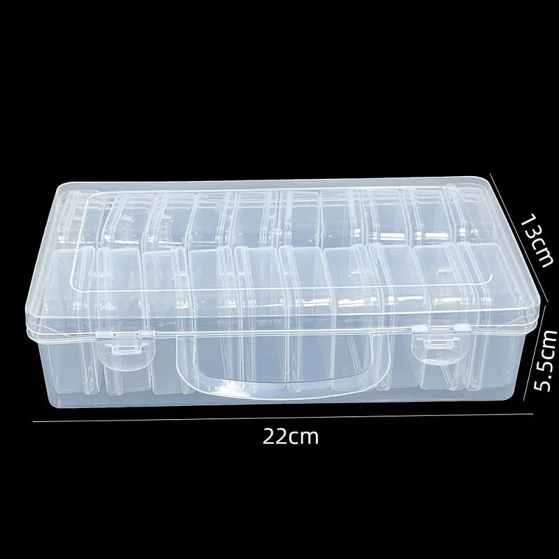 Transparent Plastic Storage Box with 12/14/15/20 Grids for Bead Sorting Jewelry And Miscellaneous Items Organizer Box organizer Peaceful Pleasures Health and Wellness 20 boxes