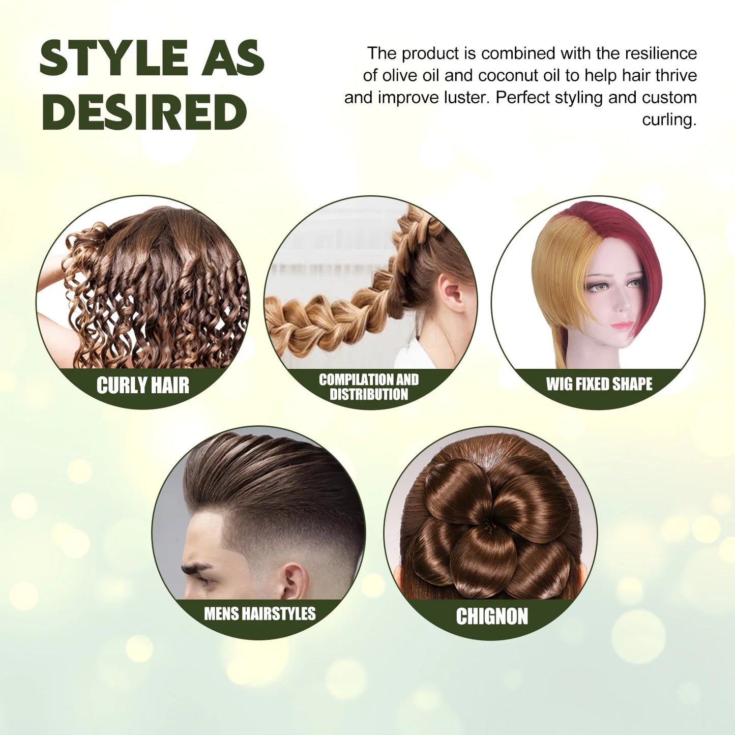 Jaysuing Olive Oil Hair Mousse – Curl Hold & Frizz Control 60ml
