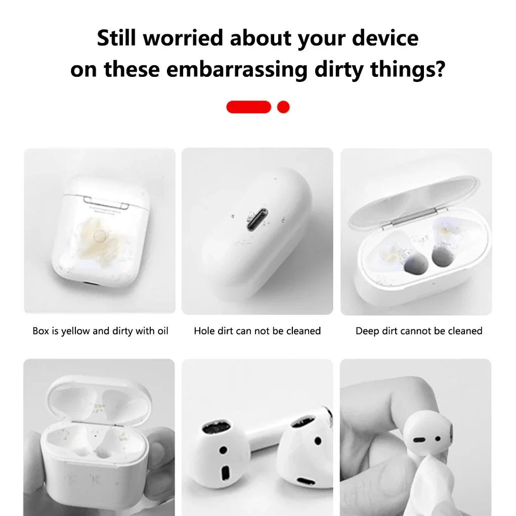 3-in-1 Earbud Cleaning Kit – Pen, Brush & Sponge | AirPods