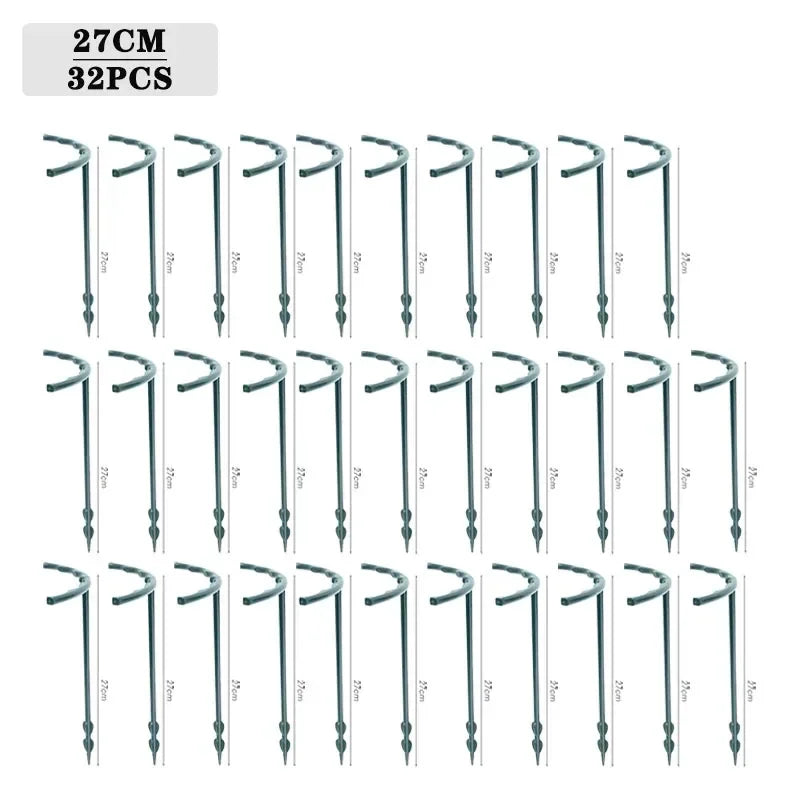 Plant Support Stakes 4-32 Pack | Semicircle Vine Climbing Brackets