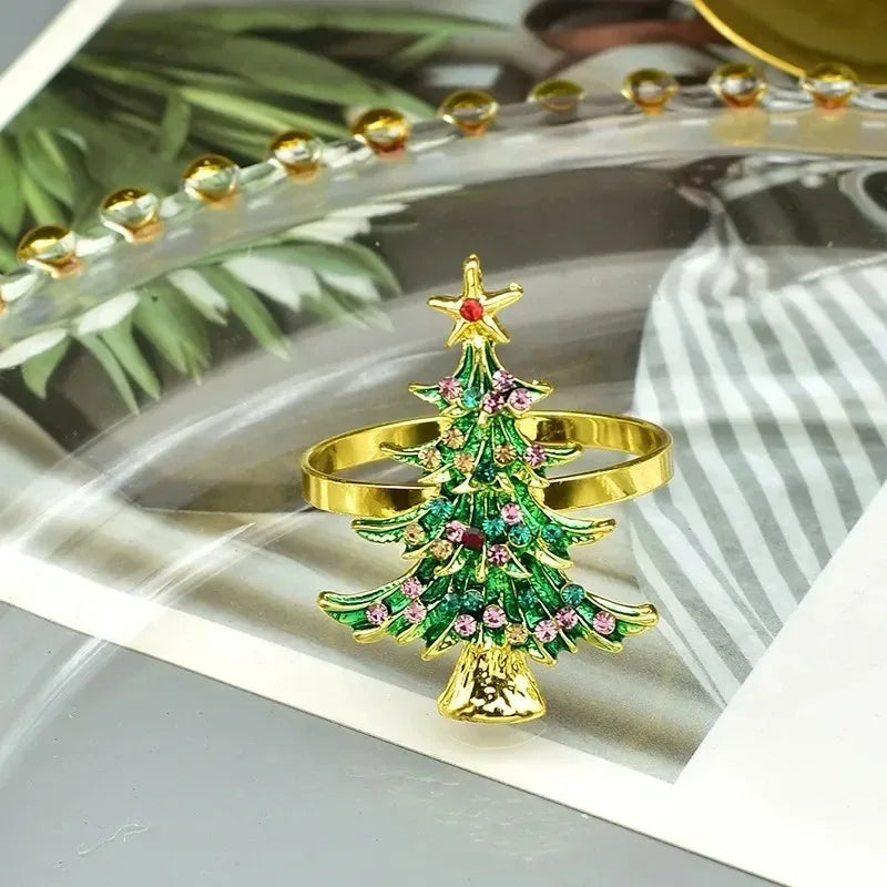 Christmas Tree Napkin Ring Holders – Set of 1–40 | Holiday Decor