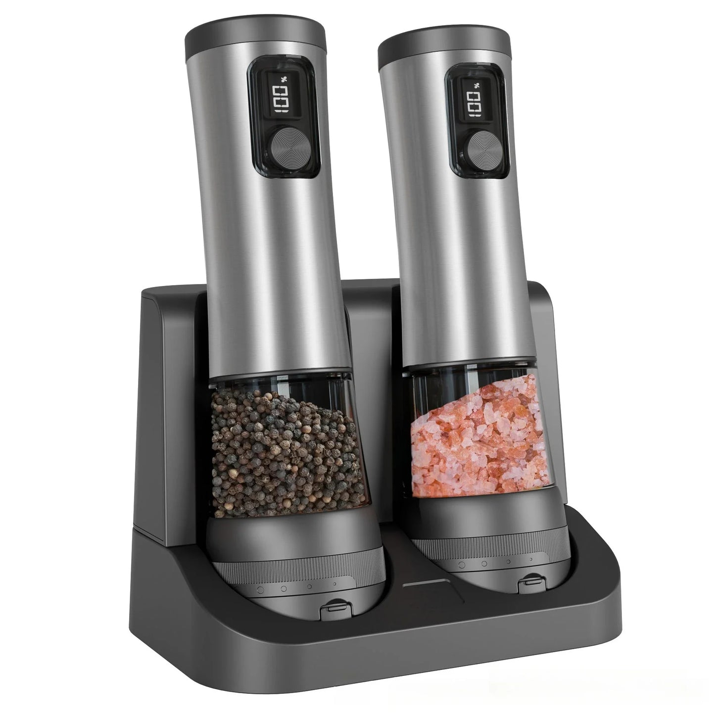 Electric Salt & Pepper Grinder Set – Rechargeable LED Indicator