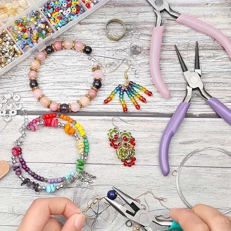 3-piece Jewelry Making Pliers Needle Tip Chain Round Wire Cutting