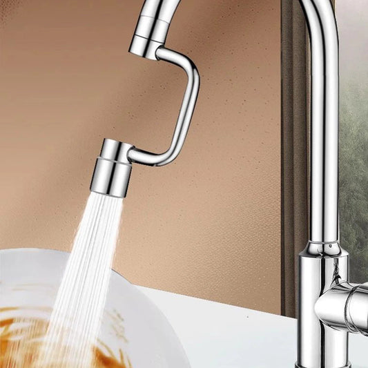 Flexiflow Rotating Faucet Extender Stainless Steel Valve Core Corrosion-Resistant for Kitchen Bathroom Restroom Peaceful Pleasures Health and Wellness