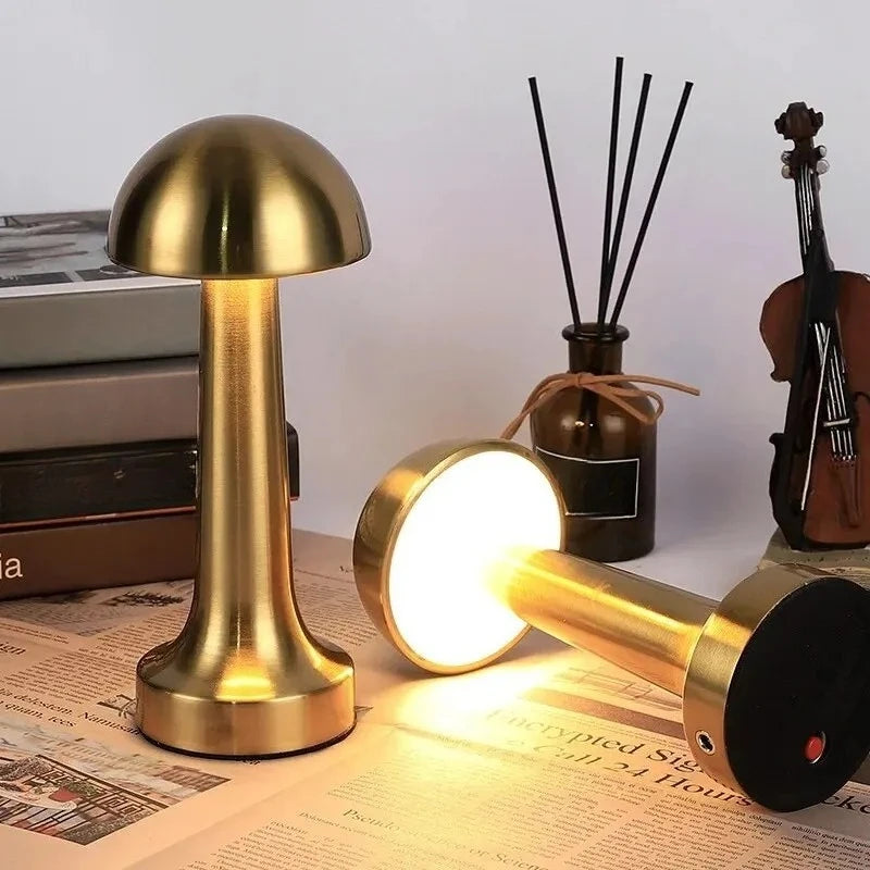 RTONTR Retro Dumbbell LED Desk Lamp | Touch, Multicolor, Rechargeable