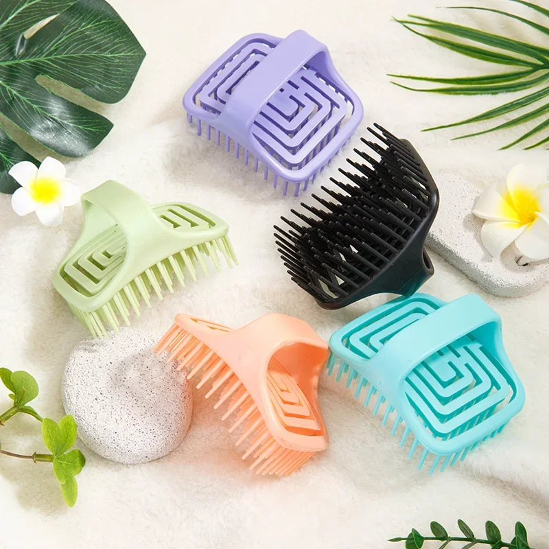 Silicone Scalp Massage Brush – Shampoo Hair Cleaning Comb Scalp Massage Brush Peaceful Pleasures Health and Wellness