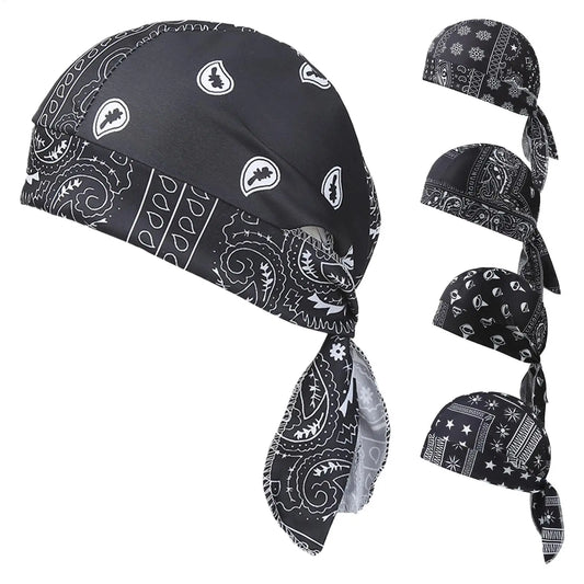 Stretch Sweat Wicking Do Rag Breathable Headscarf for Men Women, Outdoor Motorcycle, Cycling Running Workout Gym Peaceful Pleasures Health and Wellness