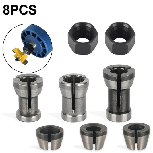 Collet Chuck Adapter Set 6mm 6.35mm 8mm – Router & Engraver Router Collet Adapter Oasis Select