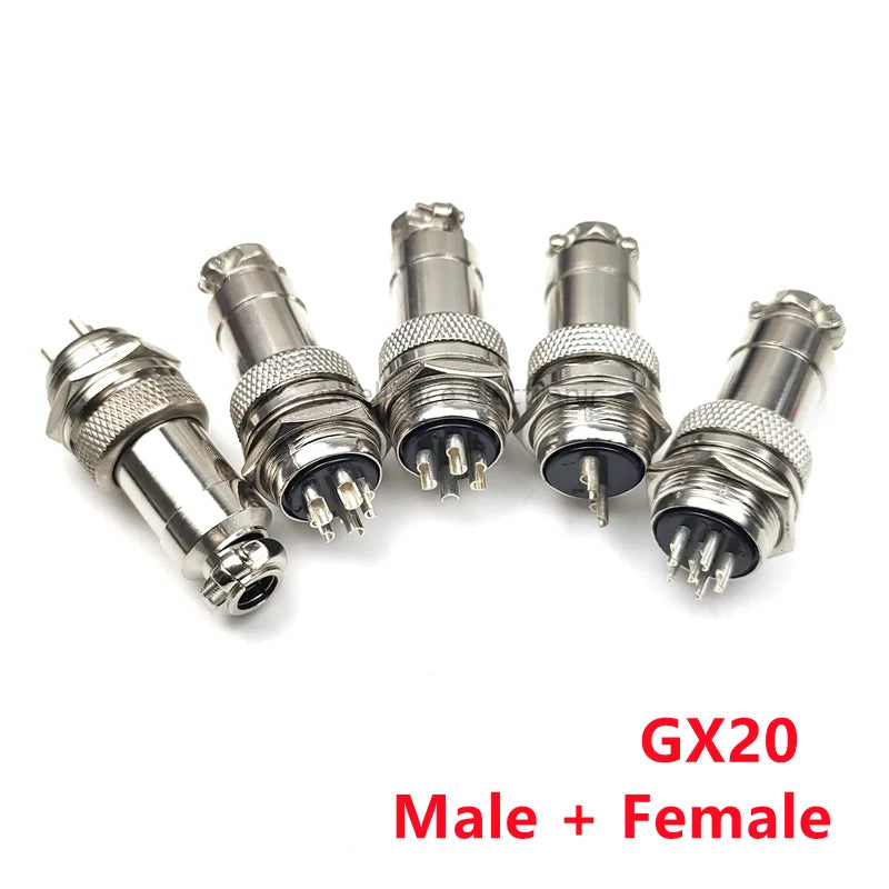 GX16 GX12 GX20 2P/3/4/5/6/7/8 Pin Female Male Air Aviation Connector Power Cable Electrical Plug Socket Peaceful Pleasures Health and Wellness GX20 male female Plastic Cap