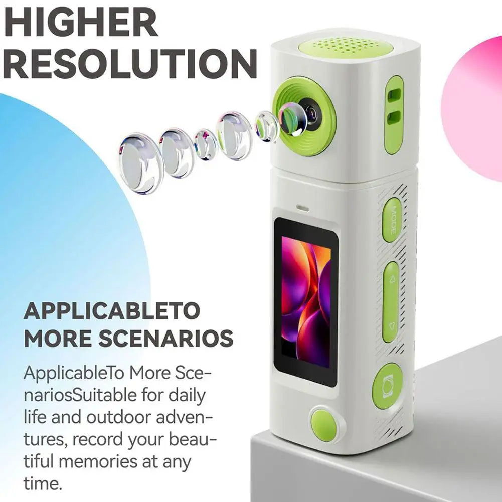Thumb Sports Digital Camera HD Video Photo Student Mini Pocket Camera Outdoor Travel Vlog Recording Device Peaceful Pleasures Health and Wellness